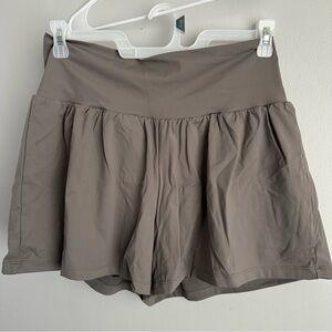 Halara 1X LONG super high waisted yoga 1xl shorts steeple gray new with tags NWT